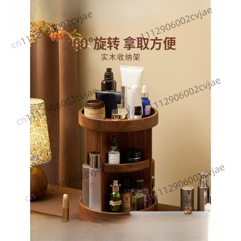 Luxury High End Skincare - Caja giratoria de madera maciza para